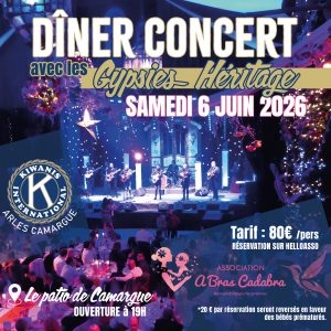 Dîner-concert caritatif avec les Gypsies Héritage le 6 juin 2026