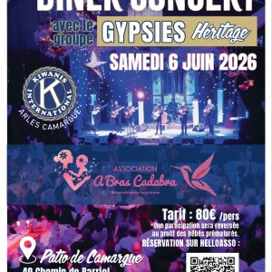 Dîner-concert caritatif avec les Gypsies Héritage le 6 juin 2026