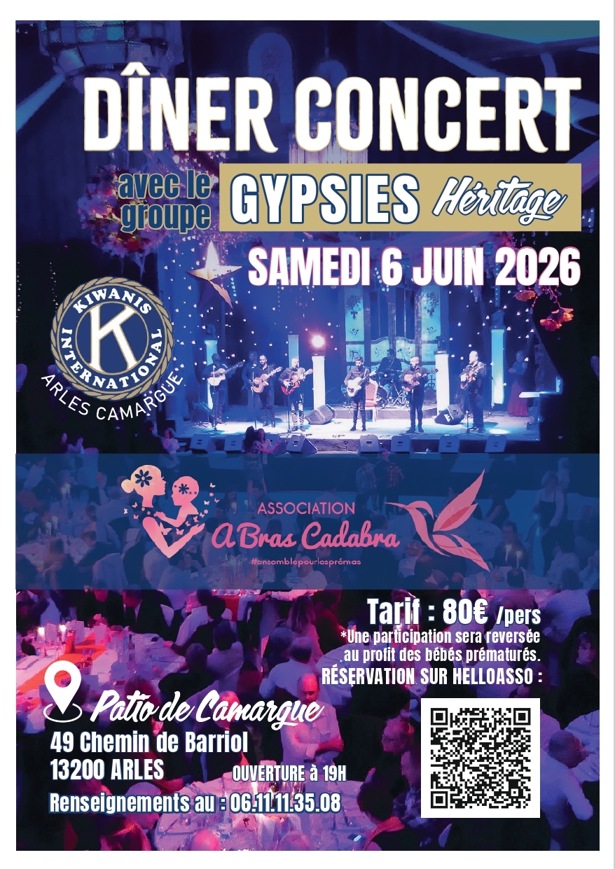 Dîner-concert caritatif avec les Gypsies Héritage le 6 juin 2026